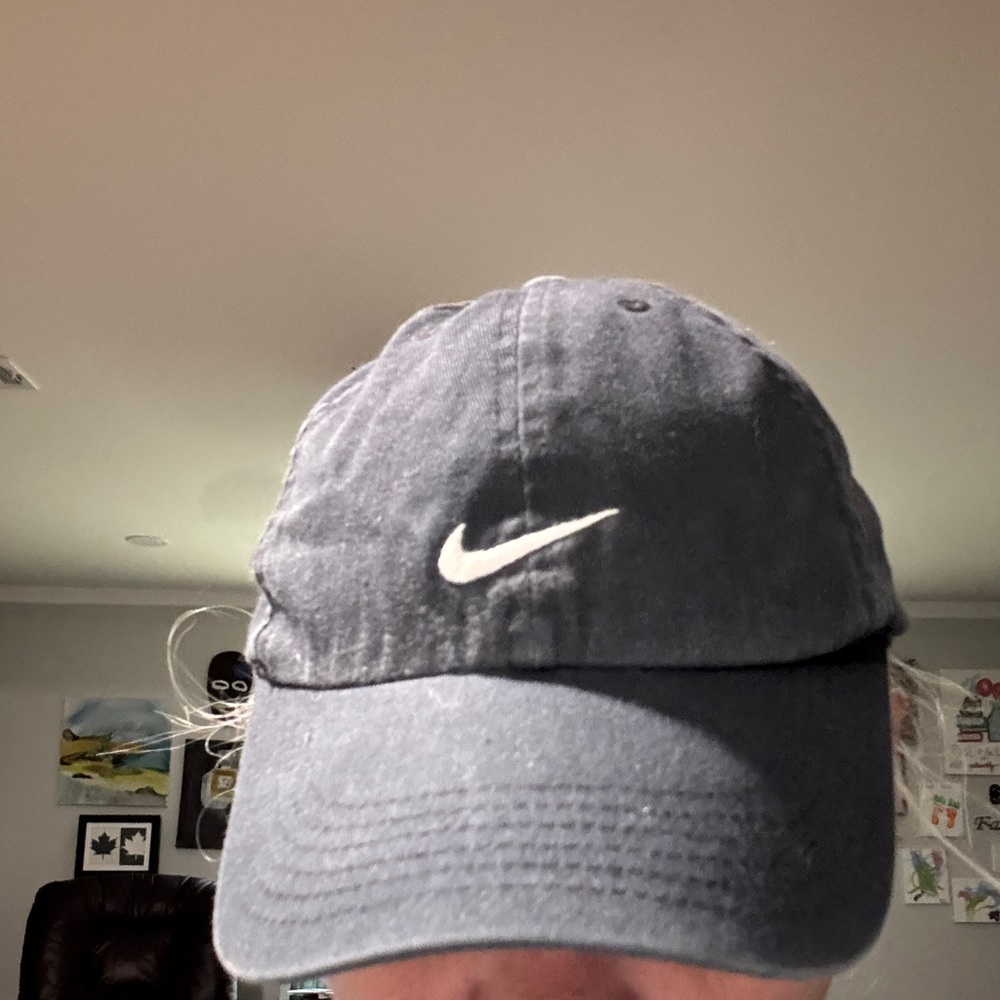Nike Dark Gray Cap with White Swoosh